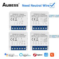 ™❧▧ Aubess ZigBee 3.0 Smart Circuit Switch Module Neutral Wire Required Support 2 Way Control Switch Works with Alexa Google Home