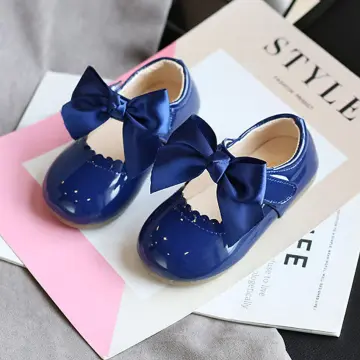 Girls navy blue on sale flats