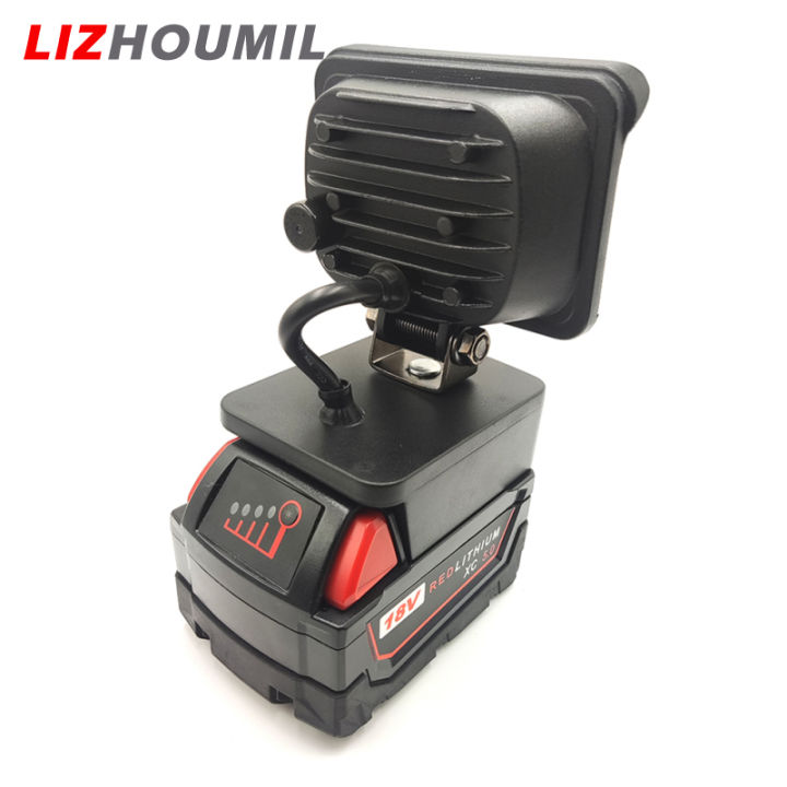 lizhoumil-ไฟเครื่องมือแอลอีดีใช้ได้กับมิลวอกี18v-แบตเตอรี่ลิเธียม-m18พร้อมไฟแฟลชโคมไฟกลางแจ้งอเนกประสงค์ปรับได้3โหมด