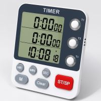 Electric 3 Channel Kitchen Timer Portable Replacement Volume Adjustable Resettable Home Restaurant Cooking Count Down