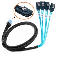 0.5M Mini SAS 36P SFF-8087 to SATA 7P Hard Disk Data Sync Server Breakout Cable Cord