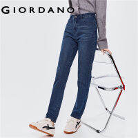 Giordano กางเกงยีนส์ขายาวผู้หญิง กางเกงแฟชั่นผญ ลุคสตรีท สไตล์เกาหลี Free Shipping 13412212