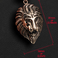 Heavy Mens Necklace Stainless Steel Big Lion Head Pendant Cuban Link Chain Necklace Party Choker Birthday Jewelry