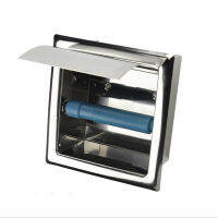 Stainless Steel in-wall Installation Built-in Toilet Tray Concealed Bathroom Tissue Box Hidden Installation Roll Holder