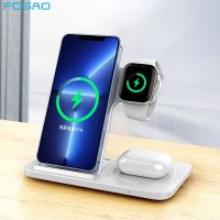 ✈☫ 3 In 1 Wireless Charger For iPhone 14 13 12 Pro Max Mini 11 XS XR X 8 15W Fast Charging Stand For AirPods Pro Apple Watch 7 6 SE