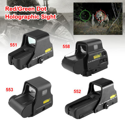 Mini Tactical ยุทธวิธี 558/551 Red Dot Sight 3X แว่นขยายขอบเขตสถานที่ท่องเที่ยวสำหรับ 20mm Rail Mount พร้อมแบตเตอรี่