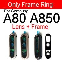 ฝาครอบเลนส์กระจกกล้องด้านหลังสําหรับ Samsung Galaxy A80 A850 A805F ด้านหลังกล้องหลักเลนส์แก้วแหวนกรอบอะไหล่