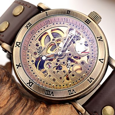 AUTOMATIC MECHANICAL WATCH MAN WATERPROOF WRIST WATCHES For MEN LUXURY SKELETON MALE CLOCK STAINLESS STEEL SELF WIND MAN WATCHES