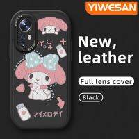 YIWESAN เคสสำหรับ Xiaomi 12 Lite 12 Pro,เคสลายการ์ตูนน่ารักเมโลดี้ดีไซน์ใหม่แฟชั่นเคสมือถือกันกระแทกซิลิโคนนิ่มหนังเคสฝาครอบเลนส์แบบเต็มเคสป้องกันกล้อง