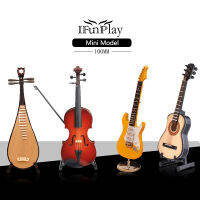 1Pcs Mini Guitar Miniature กีตาร์ไฟฟ้ารุ่นไวโอลิน Pipa กีตาร์คลาสสิกรุ่น Case Stand Popurlar Strings Instrument