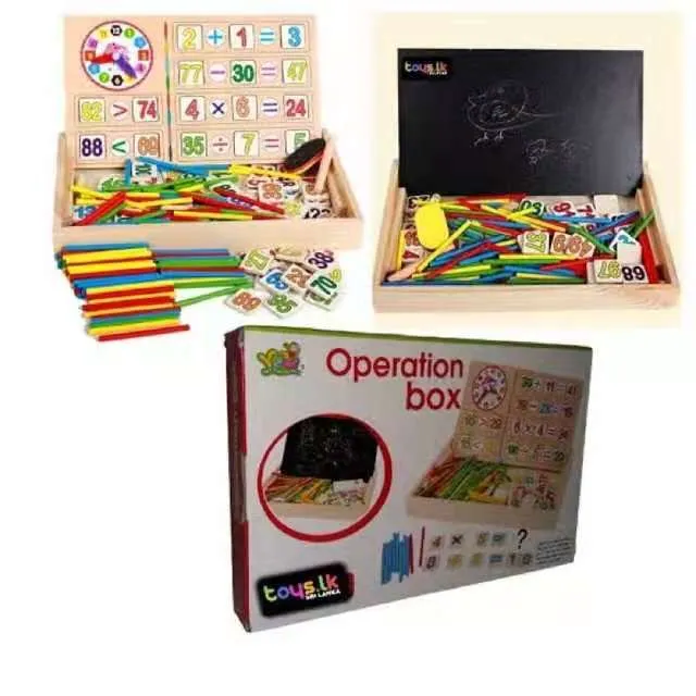 Ctmw Math Toy Wooden Learning Box Jogo de Aprendizagem Com Desenho