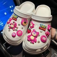 COD DSFGRTUTYIII Limited Time Discount!CL Shop Trendy Student Girl Cartoon Cute Bear crocs Shoes Flower Buckle Hole Ornaments 3D Shoe Charm jibbitz Suit