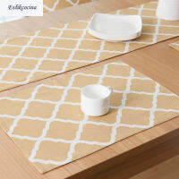 สีเหลือง R hombus placemat โต๊ะรับประทานอาหารรถไฟเหาะผ้าฉนวนกันความร้อนถ้วยกาแฟแผ่นครัวหิ้งบุคคลสำหรับตาราง