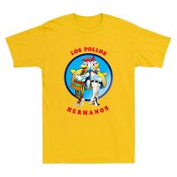 【HOT】เสื้อยืด พิมพ์ลาย Breaking Bad Los Pollos Hermanos Heisenberg สําหรับผู้ชาย100%cotton