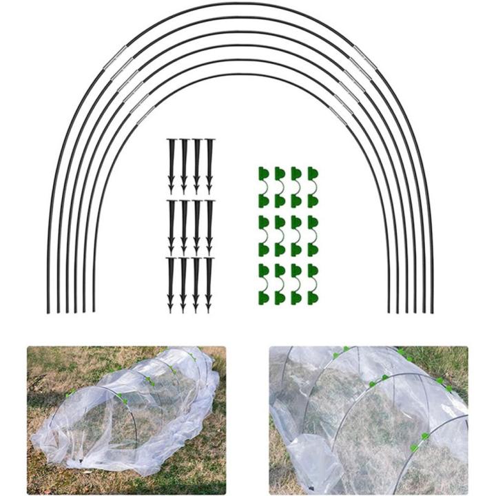 วงแหวนพยุงสำหรับพืชสวนตาข่ายจับแมลงโครงรองรับกันสนิมสำหรับ-grow-อุโมงค์รองรับพืชสวน