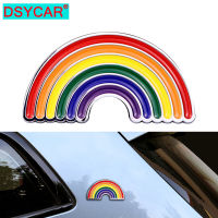 Dsycar 1ชิ้นสายรุ้งโลหะสติกเกอร์รถสัญลักษณ์, รูปลอกสำหรับรถยนต์, รถจักรยานยนต์, รถบรรทุก, แล็ปท็อป, ผนัง, หน้าต่าง