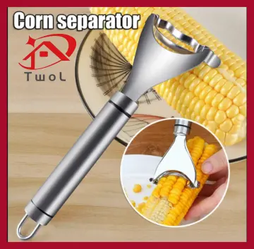 1pc Stainless Steel Corn Thresher & Peeler Kitchen Tool,fruit And Nut Slicer