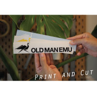 สติ๊กเกอร์แต่งรถ งานไดคัท ลาย Oldmanemu มีหลายสี มีหลายขนาดให้เลือก