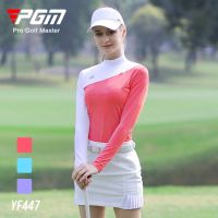 PGM Women Golf Golf T-Shirt Autumn and Winter Warm Long-sleeved Sports Jersey Moisture-wicking Jersey with Stand-up Collar YF447