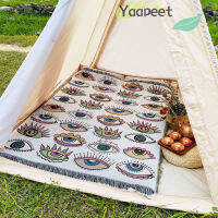 Yaapeet Evil Eye ผ้าห่มชายหาดผ้าขนหนูแฟชั่น Camping Mat พรมปิกนิก Demon Eye Home โซฟาโยนผ้าห่ม Camp เต็นท์กลางแจ้ง Deco