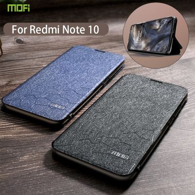 ✹✎ MOFI For Redmi Note 10 Pro PU Leather Flip Case Holder Cover For Xiaomi Redmi Note 10 Case TPU Full Protection Shell Fundas