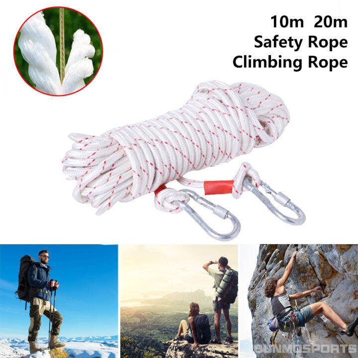 Bunmo Climbing Hiking Rope Static Utility Rope Safety Rope Climbing Rappelling Rescue Escape