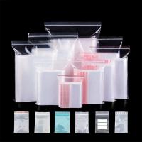 100pcs Transparent Ziplock Bag Reusable Transparent Jewelry / Food Storage Bag Kitchen Bag Zipper Waterproof Bag Tools Food Storage Dispensers