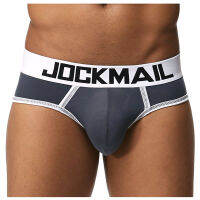 JOCKMAIL แบรนด์เซ็กซี่บุรุษชุดชั้นในกางเกงสลิป H Omme แนวราบ U นูนอวัยวะเพศชายกางเกงเกย์ชุดชั้นในระบายอากาศผ้าฝ้าย