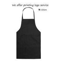 Korean Fashion Women Men Apron Kitchen Cooking Chef Cleaning Restaurant Waitress Apron Custom Print Logo Gift Aprons Wholesale Aprons