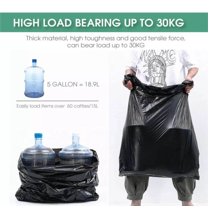Thick trash / garbage bag black [50 100 pcs] Lazada PH