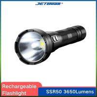 SSR50 Jetbeam 3650ช่องสามารถชาร์จได้ไฟฉาย LED โยน483เมตรด้วยฟังก์ชั่นแบตสำรอง