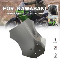 MTKRACING แผ่นเบี่ยงมอเตอร์ไซค์สำหรับ KAWASAKI VERSYS X300กระจกรถจักรยานยนต์2017-2019แผ่นบังแดดติดกระจกหน้ารถหักเหกระจกบังลม