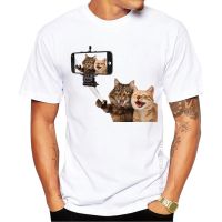 Laughing Cats Men T-Shirt 3D Funny Cat Printed T Shirts Hipster Crew Neck Casual Animal Tops