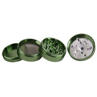 【cw】 Wholesale Hand-Cranked Silver Aluminum Alloy Grinder 4 Layer Semi-automatic Portabl Crusher Accessories Wholesale ！