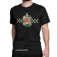 Castrol Vintage Racing Stripe Pin Up Girl Tee Shirt For Men Premium Cotton Tshirt Motor Oil Harajuku Tee Shirt Clothes