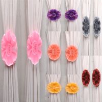 【CW】 Modern Room Buckle Holder Magnetic Curtain Tieback Flower Strap Window Flower Curtain Tieback Clip on Rose Tie Holder Decor