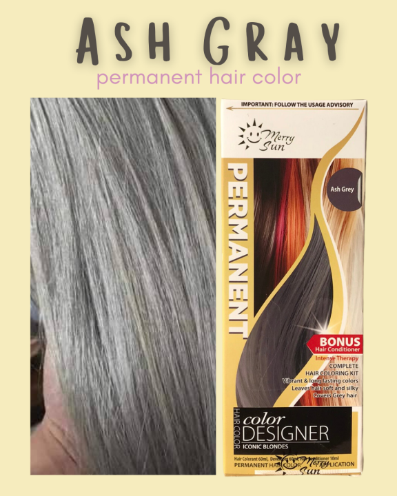 Ash Gray Permanent Hair Color by Merry Sun Lazada PH