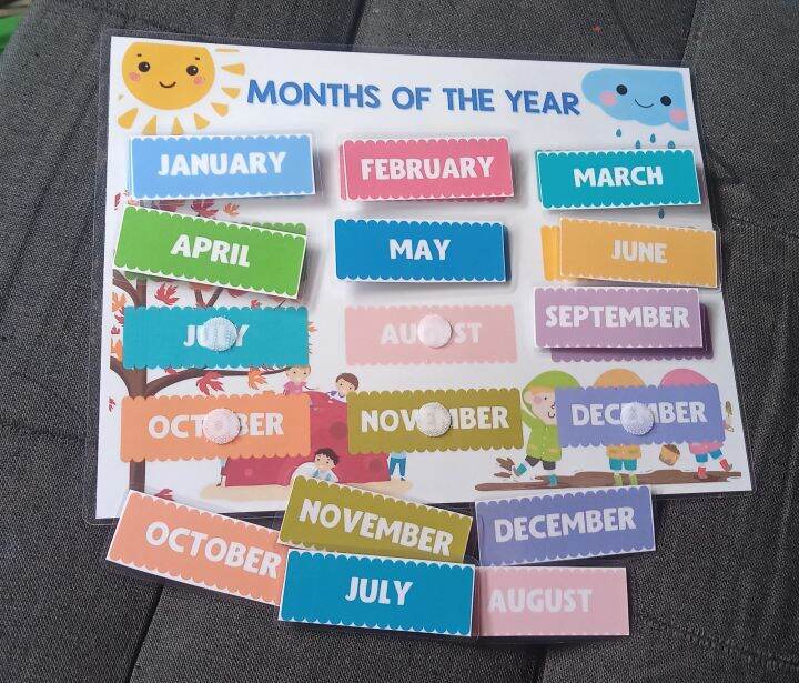 Months Of The Year Activity with Velcro Early Learning Materials ...