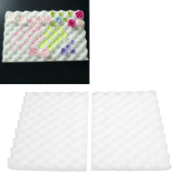 2 ชิ้น Fondant Shaping Pad DIY Waved Fondant Flower Drying Modeling Sponge Mat Tools White