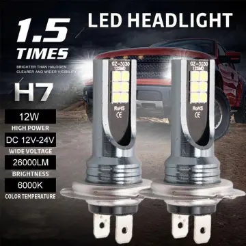 2x 100w H4 H7 Super Bright 20smd Led Car Daytime Running Driving Fog Light  Lamp 6000k Auto Driving Headlight High Low Beam Bulbs