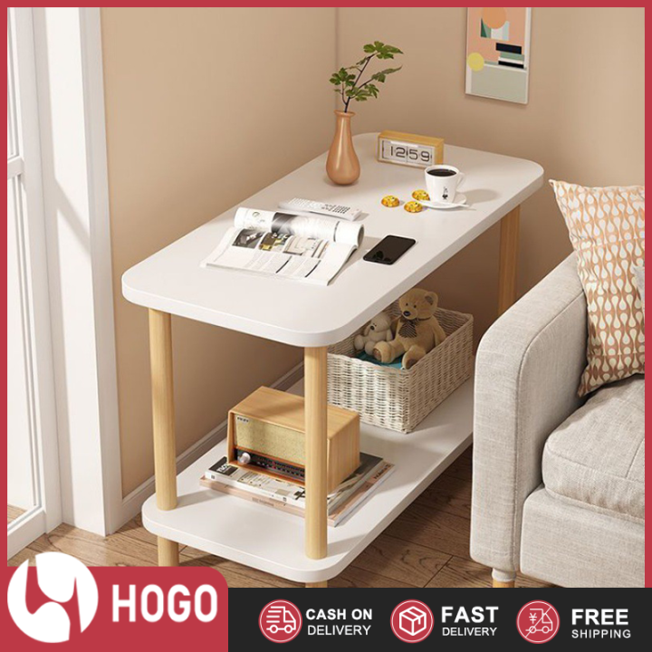 Nordic Style Sofa Side Table Double-layer Living Room Modren Corner ...