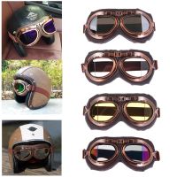 Upgrade New Retro Goggles Vintage Pilot Goggles Protective Gears Glasses Motorcycle Cruiser Cafe Scooter Eye Protect Supplies