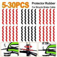 5-30pcs Bicycle Brake Cable Housing Protector Rubber Anti-friction Bike Frame Guard Cycling Line Pipe Wrap Spiral Screw Sleeve Cable Management