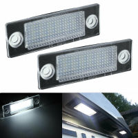 ไฟส่องทะเบียนรถติดป้ายทะเบียนรถยนต์แบบ LED 2ชิ้นไฟท้ายอัตโนมัติสำหรับ VW Golf MK4 Transporter T5 Caddy