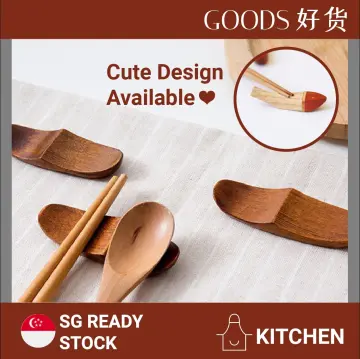 1pc Japanese Cooking Utensils Wooden Chopsticks Holder Creative Decorative  Chopsticks Pillow Care Chopstick Rest