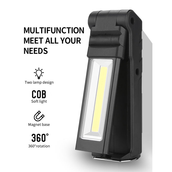 supfire-g15s-led-flashlight-cob-work-light-with-magnetic-usb-rechargeable-built-in-battery-set-multi-function-folding-torch