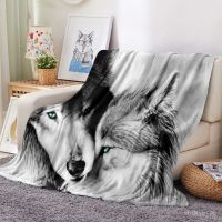 XZX180305  STMQM Hot Wolf 3D Print Animal Throw Blanket Scenery Winter Spring Flannel Blanket For Beds Home Textiles Luxury Adult