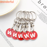 ?【Lowest price】Wonderful 1ชิ้นแบบสุ่มสไตล์โลหะความคิดสร้างสรรค์รถเข็นโทเค็นพวงกุญแจที่ใส่เหรียญ