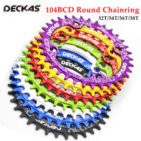 Deckasรอบแคบกว้าง104 BCD Chainring 104bcd MTB 32T 34T 36T 38T Chainring Cranksetฟันชิ้นส่วนแผ่นจักรยานเสือภูเขา104 BCDสำหรับShimano M370 M410 M610 M615 M670 M780 Crank Crankset