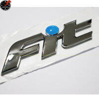 ป้ายโลโก้ fit สติ๊กเกอร์ 3D ติดรถ สีโครเมี่ยม จุดฟ้า สำหรับรถ Honda Jazz ฮอนด้า แจ๊ส เก่า ฮอนด้า ฟิต